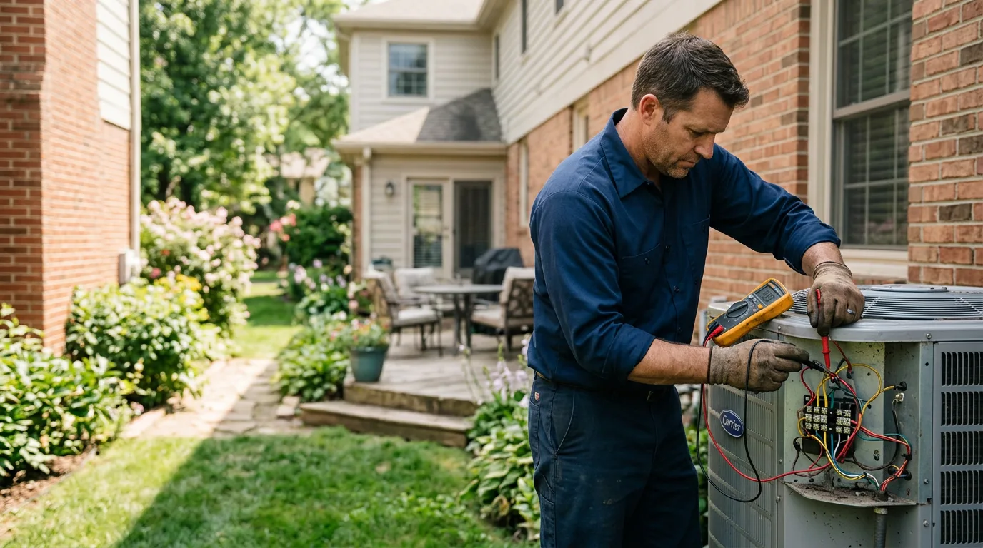 HVAC technician working near Spring Valley, WI